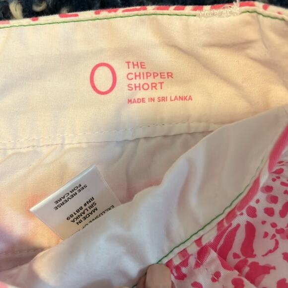 Lilly Pulitzer Chipper Bermuda Shorts Get Spotted Pink Print Size 0 - Picture 7 of 10